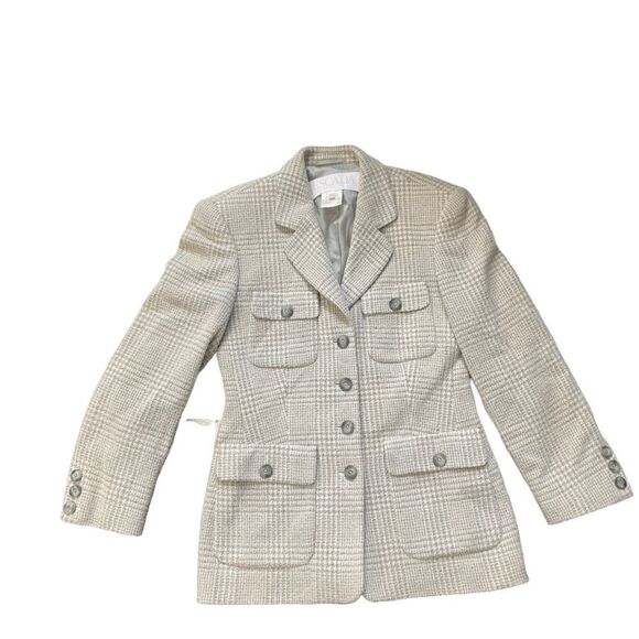 Escada Plaid Wool Blend Blazer - Picture 13 of 13